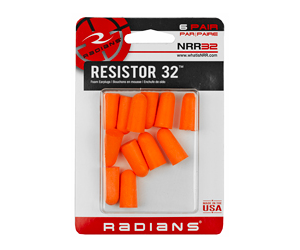 RADIANS RESISTOR EARPLUG 6 PAIRS