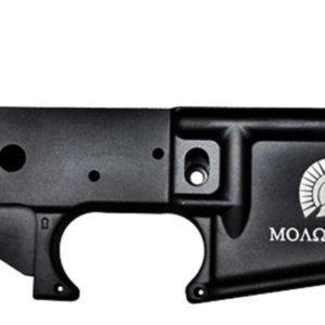 Anderson AM-15 Forged Stripped AR15 Lower Receiver - Black | Spartan Molon Labe Logo | Retail Packaging