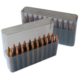 J-20 SERIES LARGE RIFLE AMMO BOX - 20 ROUND - CLEAR SMOKE