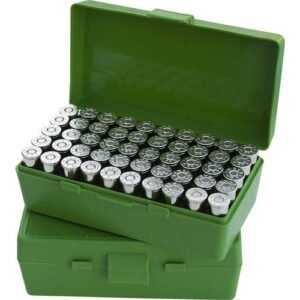 P-50 SERIES LARGE HANDGUN AMMO BOX - 50 ROUND - GREEN