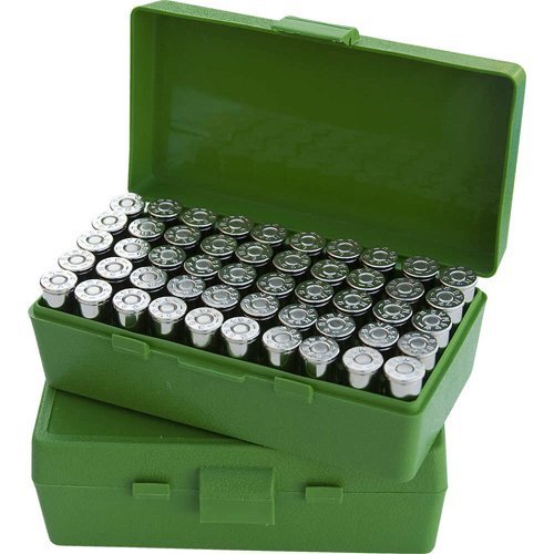 P-50 SERIES LARGE HANDGUN AMMO BOX - 50 ROUND - GREEN