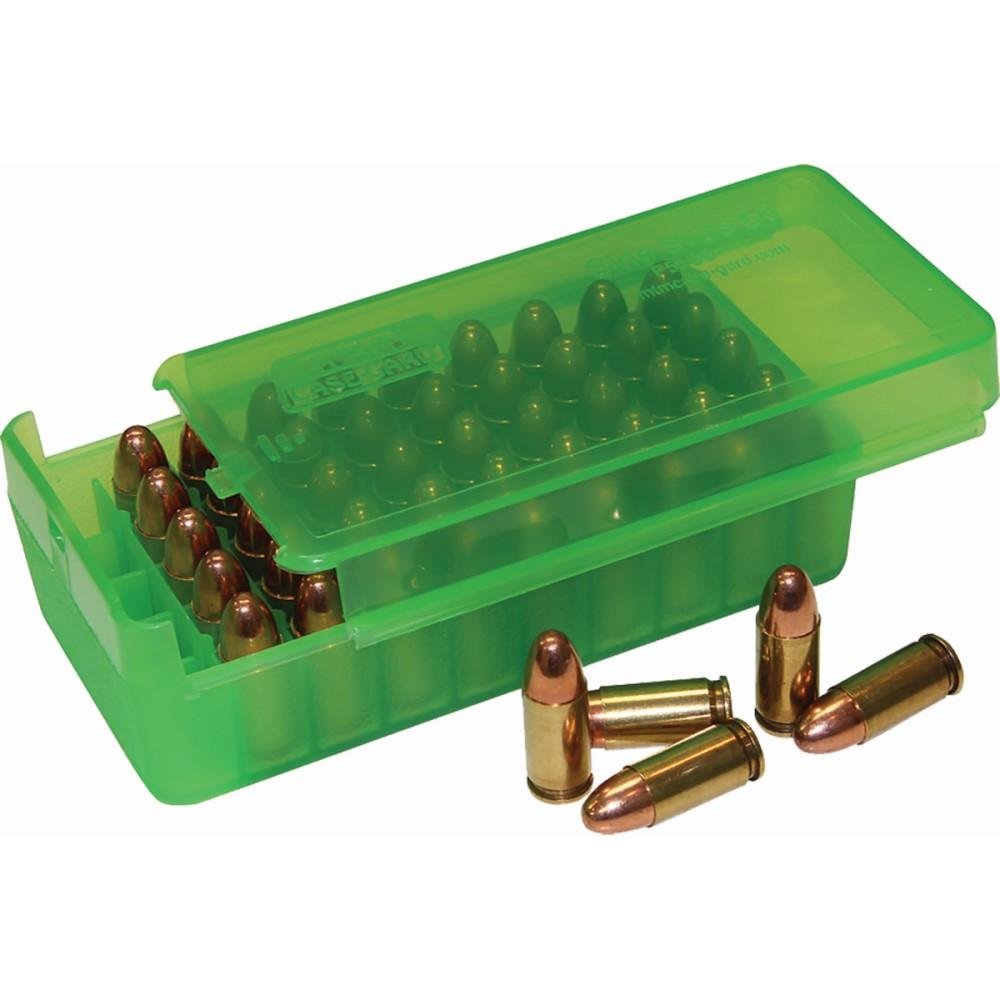 MTM Side Slide Handgun Ammo Box 9mm Luger Clear Green