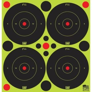 Pro-Shot 3" SplatterShot Green Bullseye Targets Peel and Stick with Pasters 48/ct
