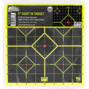 Pro-Shot SplatterShot 8" Green Sight-In Target Peel and Stick 6/rd