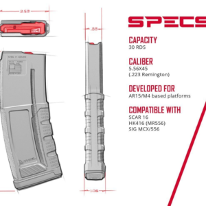 THRiL USA 5.56x45mm Gray Polymer 30 Round Magazine