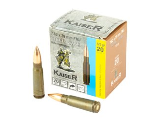 KAISER 7.62X39 123GR FMJ 20/1000