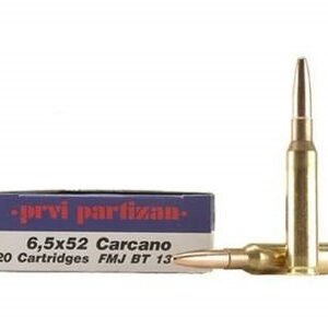 Prvi PPU 6.5x52 Carcano Ammunition PP6CF 139 Grain Full Metal Jacket 20 rounds