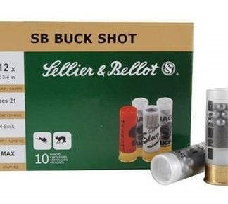 Seller & Bellot 12 Gauge Ammunition SB12BSH 2-3/4'' 4 Buck 1-1/8oz 1185fps 10 Rounds