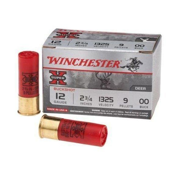 Winchester Super-X Buckshot Shotshells 12 ga 2-3/4" 1325 fps #00 15/ct