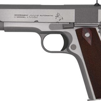 COLT GOVERNMENT 1911 45ACP 5" - 7RD STAINLESS ROSEWOOD