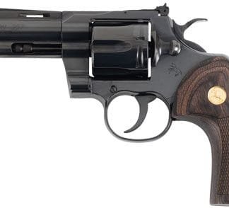 COLT PYTHON 357MAG 4.25" 6RD - BLUED WALNUT GOLD MEDALLION