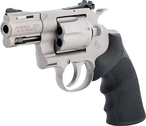 COLT PYTHON 357MAG 3" 6RD - MATTE STAINLESS HOGUE GRIPS