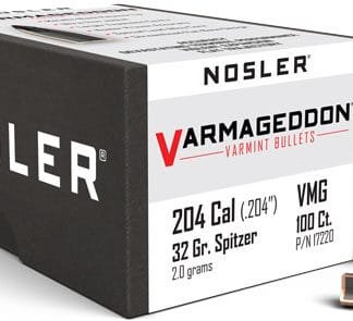 NOSLER BULLETS 20 CAL .204 - 32GR VARMAGEDDON TIPPED 100CT