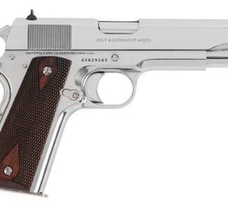 COLT GOVERNMENT 1911 45ACP 5" - 8RD BRIGHT STAINLESS ROSEWOOD