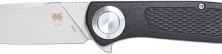 COBRATEC EDC SCOUT BUTTON LOCK - 3.12" BLACK STAINLESS STEEL