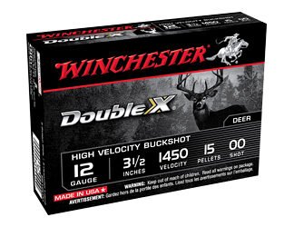 WIN DBLX 12GA 3.5" 00BK 15PLT 5/250