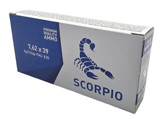 SCORPIO AMMO 762X39 124G FMJ 20/800