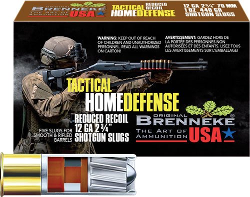 BRENNEKE USA REDUCED RECOIL - 12GA 2.75" 1OZ SLUG 5RD 50BX/C