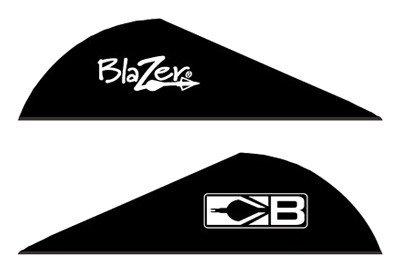 BOHNING BLAZER VANES - 2" SOLID BLACK 36PK