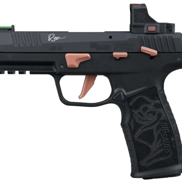 Sig Sauer P322 Rose Romeo RS Handgun .22 LR 10rd Magazines (3) 4" Barrel Black with Rose Savior Gun Bag
