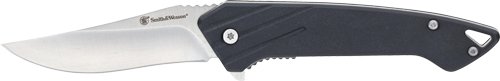 S&W KNIFE BLACK OPS RECURVE - FOLDER 3" SS/BLACK DROP POINT