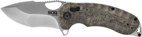 SOG KNIFE KIKU XR SATIN - 3" PLAIN EDGE SATIN/GRAY