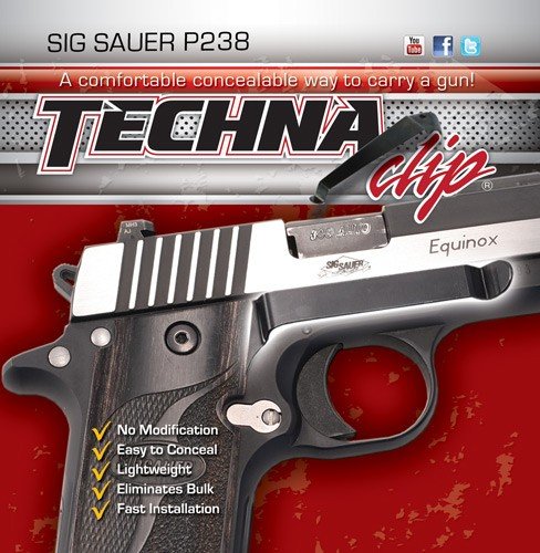 TECHNA CLIP SIG P238 RH BLK