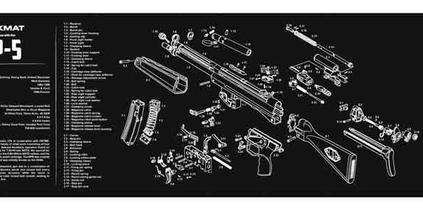 TEKMAT ARMORERS BENCH MAT - 12"X36" HECKLER & KOCH MP5