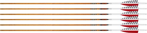 EASTON ARROW 6.5 CARBON LEGACY - 340 4" FEATHER LEFT HELI. 6PK
