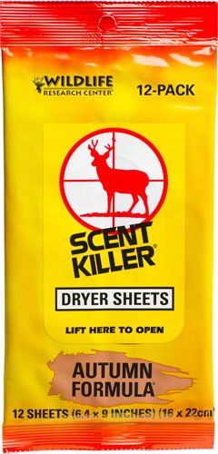 Wildlife Research Scentkiller Dryr Sheets Autmn - 12 Pack