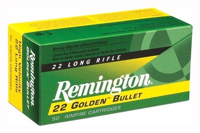 Remington Golden Bullet Rimfire Ammunition .22 LR 40 gr RN 1225 fps 50/ct