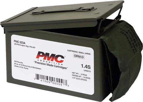 PMC Bronze Ammo Can .223 Remington Rifle Ammo - 55 Grain | FMJ-BT | 840rd Can