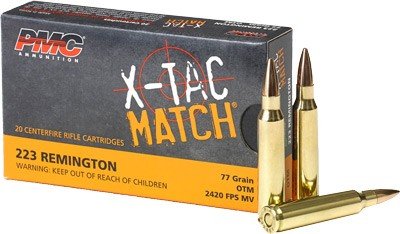 PMC X-TAC Match .223 Remington Rifle Ammo - 77 Grain | OTM | 20rd Box