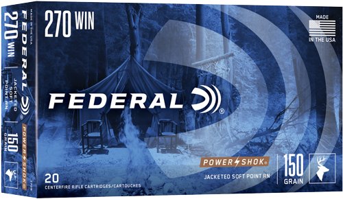 Federal Power-Shok Rifle Ammunition .270 Win 150 gr SP 2890 fps - 20/ct