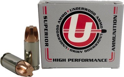 Underwood Hunting & Self Defense Handgun Ammunition 9mm Luger(+P) 115gr Solid 1250 fps 20/ct