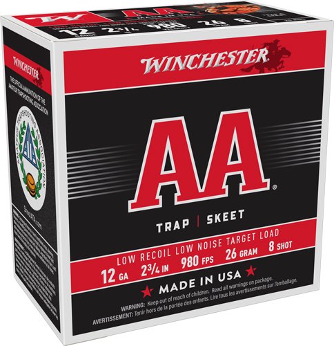 WINCHESTER AA 12GA 2.75" - 7/8OZ #8 980FPS 250RD CASE LOT