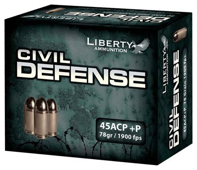 Liberty Civil Defense Handgun Ammunition .45 ACP (+P) 78 gr 1900 fps SCHP 20/ct