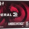 American Eagle Handgun Ammunition .38 Super (+P) 115 gr JHP 1130 fps 50/box
