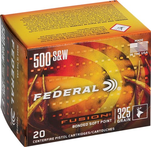 Federal Fusion Handgun Ammunition .500 S&W 325 gr FFSN 1450 fps 20/box