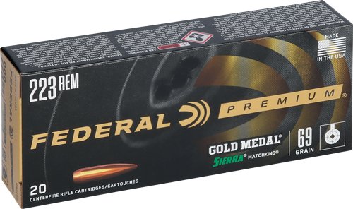 Federal Gold Medal 223 Rem - 69gr MatchKing 20rd 10bx/Cs