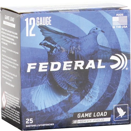 Federal Game-Shok Upland Game - Heavy Field Load - 12ga 2-3/4" 1-1/8oz. #4-Shot 25/Box
