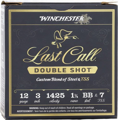 Winchester Last Call Double Shot Shotshells 12 ga 3" 1-1/4 oz 1425 fps BB & #7 25/rd