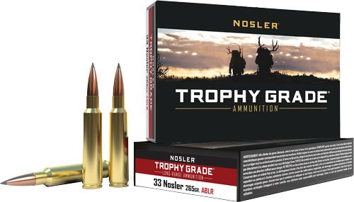 NOSLER TROPHY GRADE LR 33 - NOSLER 265GR ABLR 20RD 10BX/C