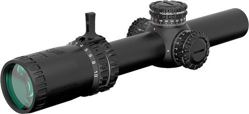 Swampfox Arrowhead LPVO Series Rifle Scope - 1-10x24 30mm SFP Red IR BDC Black
