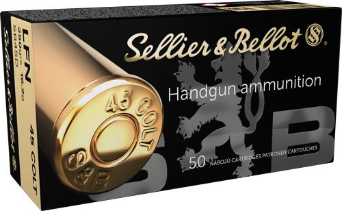 Sellier & Bellot Pistol & Revolver Ammo .45 Long Colt 250 gr LFN 50/Box