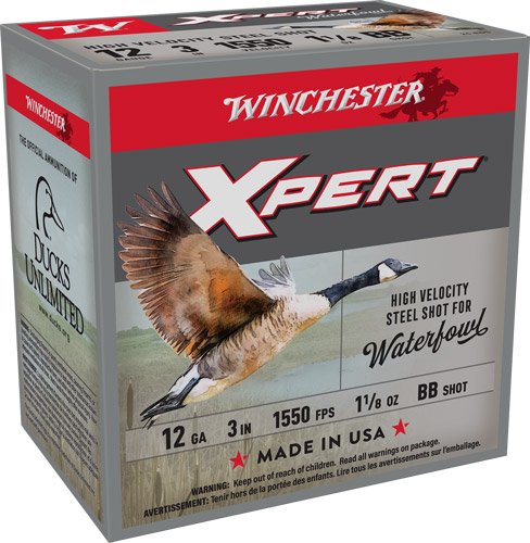 Winchester Xpert High-Velocity Steel Shotshells 12 ga 3" 1-1/8 oz 1550 fps #BB 25/ct