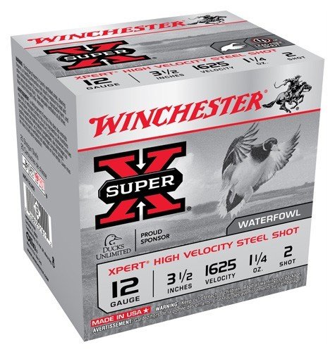 Winchester Xpert High-Velocity Steel Shotshells 12 ga 3-1/2" 1-1/4 o 1625 fps #2 25/ct