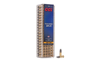 CCI Sub Sonic HP Rimfire Ammunition .22 LR 40 gr HP 1050 fps 100/ct