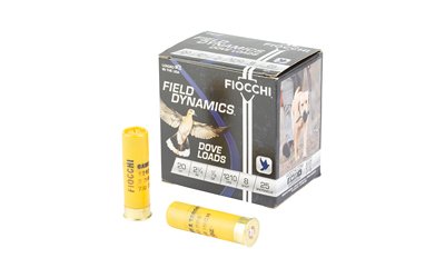 Fiocchi Lead Dove & Quail Shotshells 20ga 2-3/4 in 7/8 oz #8 1210 fps 25/ct