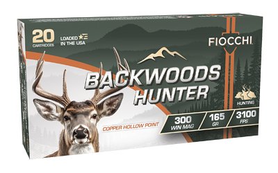 Fiocchi Backwoods Hunter Rifle Hunter .300 Win Mag 165gr CHP 3100 fps 20/ct